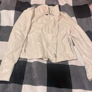 Cute cream leather jacket